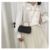 Wedding Bridal Beaded Women Evening Bag Dinner Bag Chain Shoulder Handbags Elegant Rhinestones Clutch Egg Shape Evening Bag
