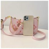 Four leaf strawberry diamond pendant chain bag, women's shoulder bag, simple commuting crossbody bag, armpit bag