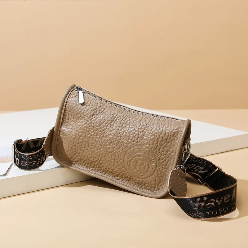 Two Layers Women's Printed Leather Small Shoulder Phone Bags Ladies Handbags Crossbody Bag High Quality Messenger Bag Sac A Main