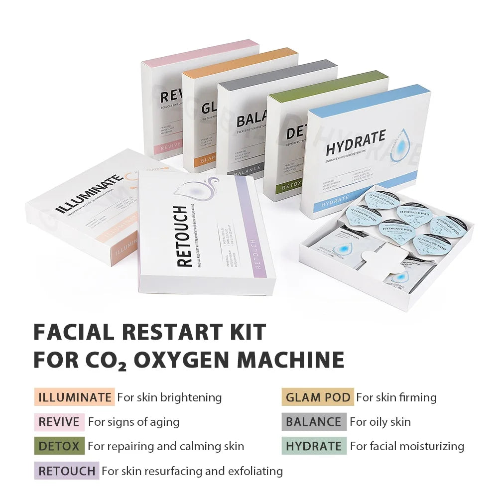 Glam Pod For Aqua Facial Machine CO2 Pods For Bubble Facial Beauty Machine Bubble Skin Care Revive Pods co2 Capsule Gels