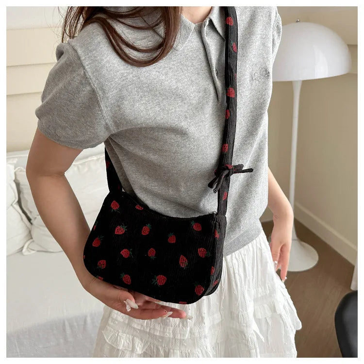 Women Nylon Crossbody Bag Fashion Casual Shoulder Bag for Girls Students Lightweight Portable Underarm Purse Handbag