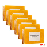 1/2/4/6Pcs Turmeric Kojic Acid Handmade Soap Scrub for Exfoliation, Moisturizing, Deep Cleansing, Spot Removal, Acne Removal