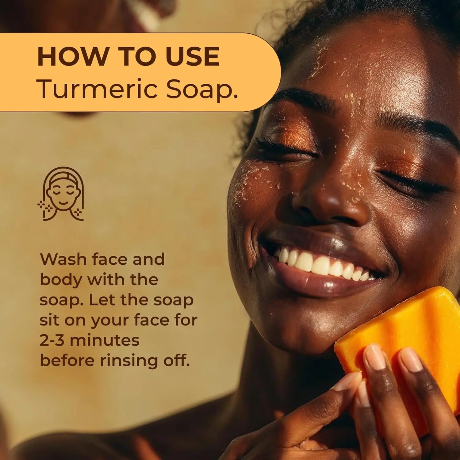 1/2/4/6Pcs Turmeric Kojic Acid Handmade Soap Scrub for Exfoliation, Moisturizing, Deep Cleansing, Spot Removal, Acne Removal