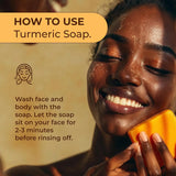 1/2/4/6Pcs Turmeric Kojic Acid Handmade Soap Scrub for Exfoliation, Moisturizing, Deep Cleansing, Spot Removal, Acne Removal