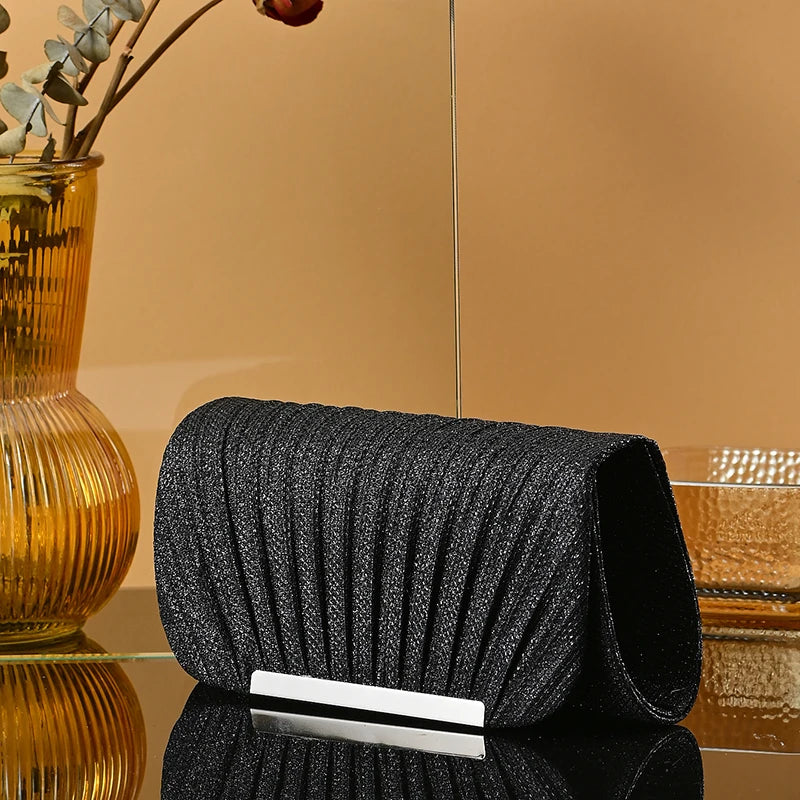 Wedding Bride Dinner Purse for Women Banquet Silver Clutch Bag Fashion Ladies Shinny Rhinestone Evening Bag