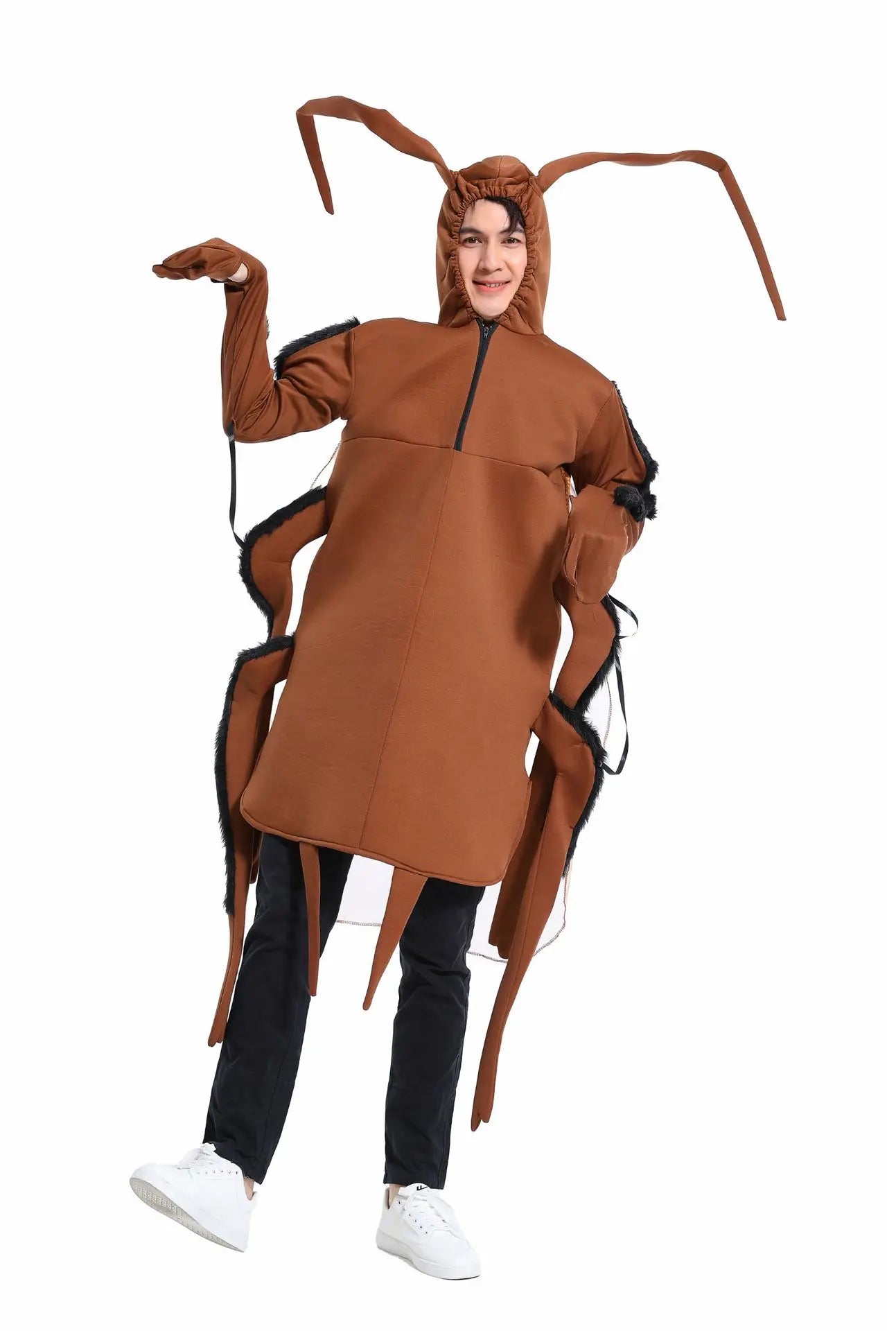 Halloween Cosplay Comedy Costumes for Adults and Children's Parties Cockroach Jumpsuit