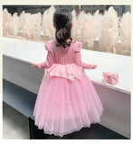 Halloween Costumes Kids Pink Girls Party Dresses Girl Aurora Princess Gown Sleeping Beauty Cosplay Costume Fantasy Disguise Sets