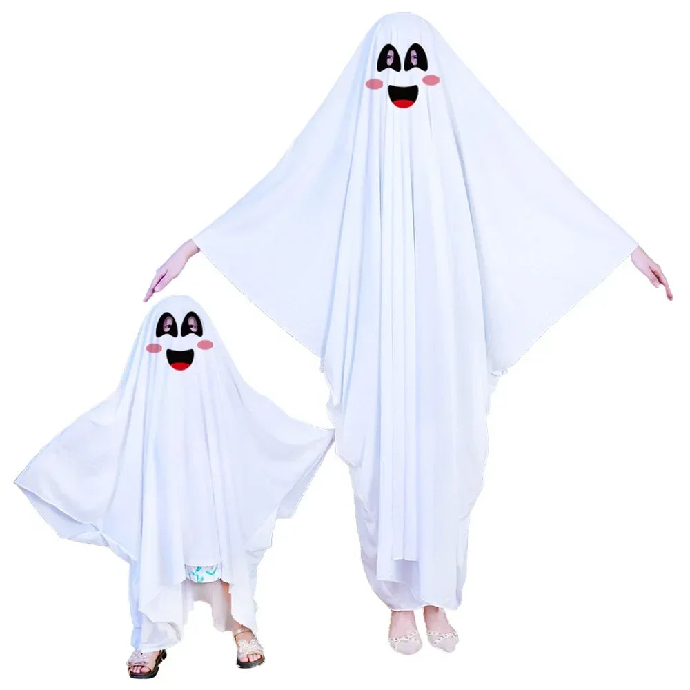 Halloween Ghost Costume Children Adult Masquerade Ghost Cape Holiday Funny Dress Up cosplay Halloween Decoration