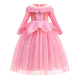 Halloween Costumes Kids Pink Girls Party Dresses Girl Aurora Princess Gown Sleeping Beauty Cosplay Costume Fantasy Disguise Sets