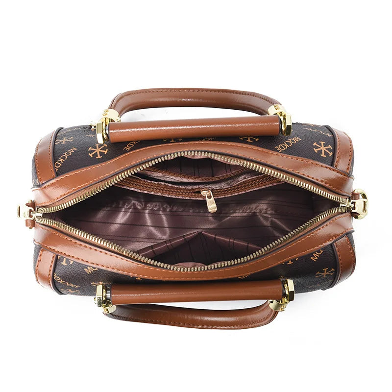 Fashionable Printed Women'S Crossbody Bag Large Capacity Handbag Classic Retro Shoulder Bags Commuting Tote Bag Small Square Bag