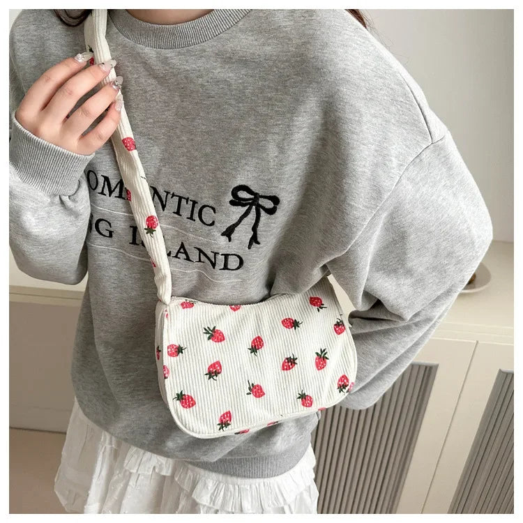 Women Nylon Crossbody Bag Fashion Casual Shoulder Bag for Girls Students Lightweight Portable Underarm Purse Handbag