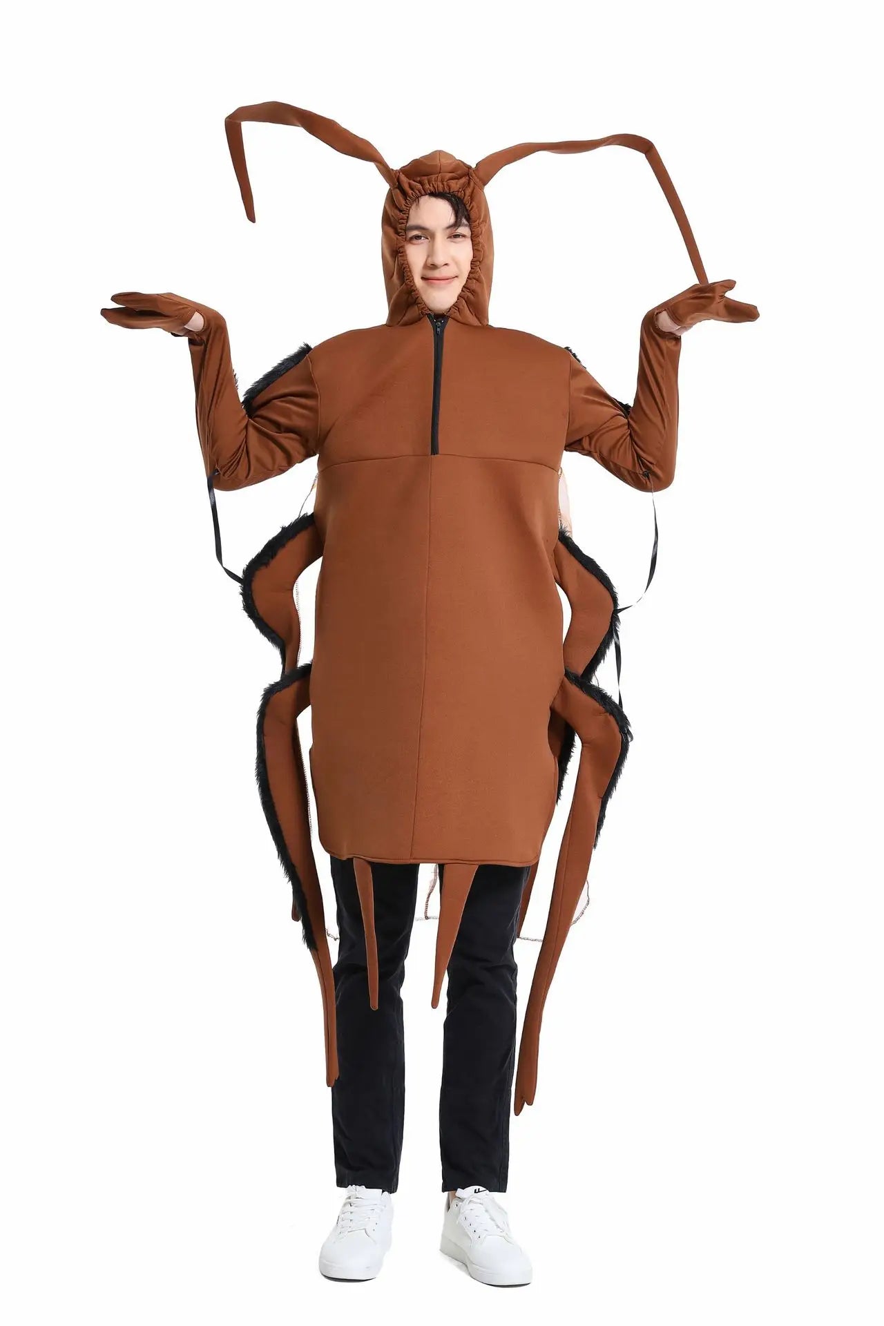 Halloween Cosplay Comedy Costumes for Adults and Children's Parties Cockroach Jumpsuit
