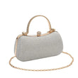 Wedding Bridal Beaded Women Evening Bag Dinner Bag Chain Shoulder Handbags Elegant Rhinestones Clutch Egg Shape Evening Bag