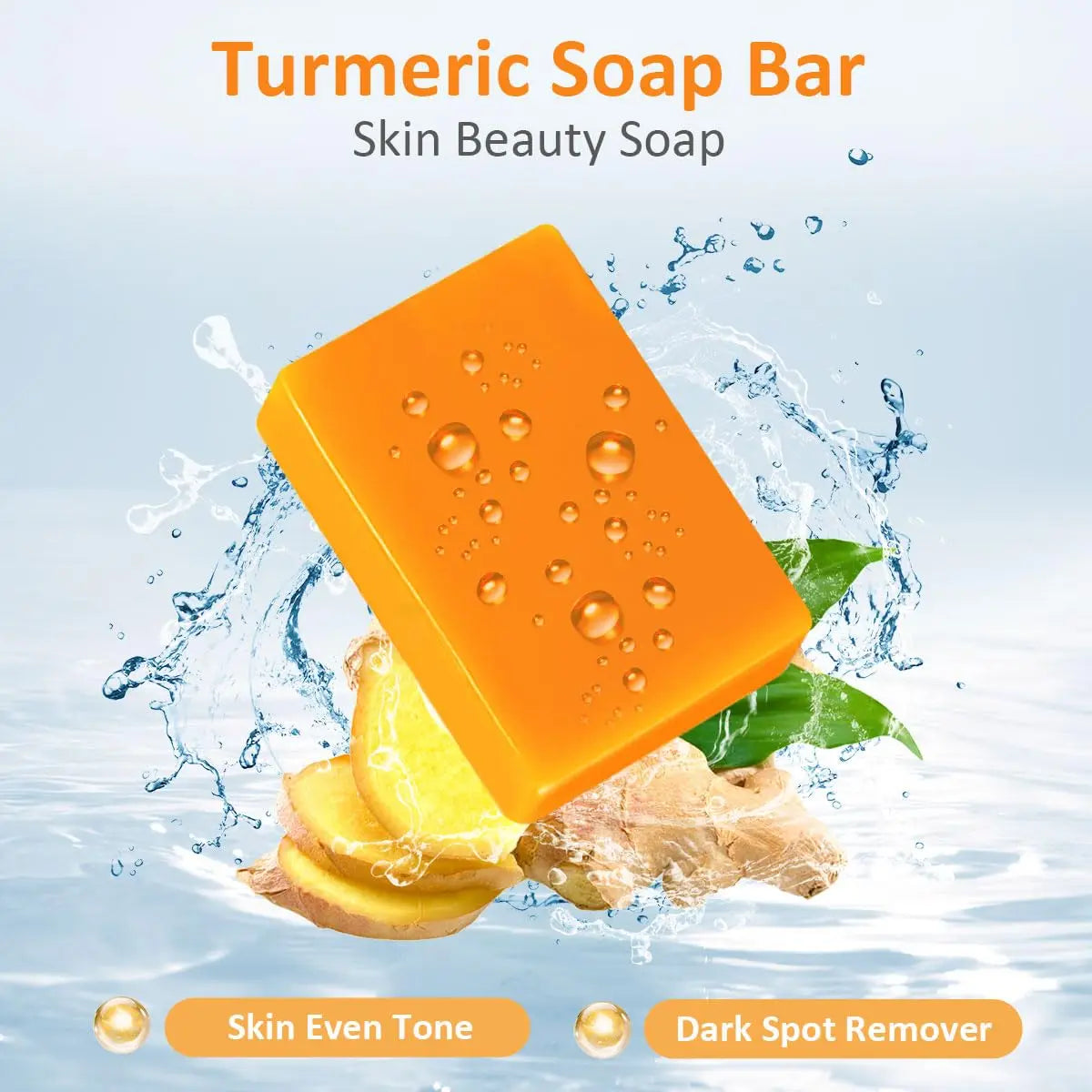 1/2/4/6Pcs Turmeric Kojic Acid Handmade Soap Scrub for Exfoliation, Moisturizing, Deep Cleansing, Spot Removal, Acne Removal