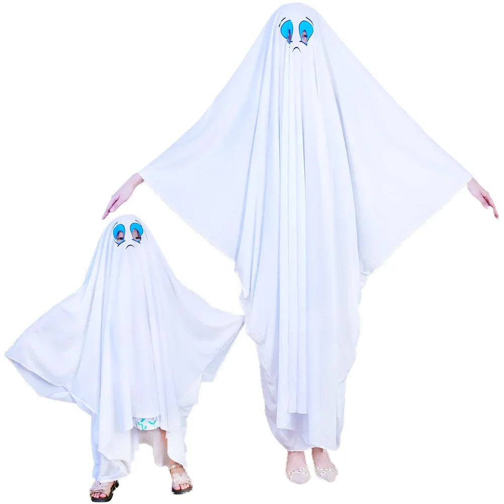 Halloween Ghost Costume Children Adult Masquerade Ghost Cape Holiday Funny Dress Up cosplay Halloween Decoration