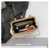 Gold Velvet Evening Bag Clutch Bag Women 2025 French Vintage Luxury Chain Purse Elegant Fashion Purse Wedding Party Handbag