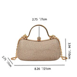 Chain Evening Bag Dinner Shoulder Bag for Women Handbag - Fashion Crossbody Bags Vintage Underarm Bag Satchel