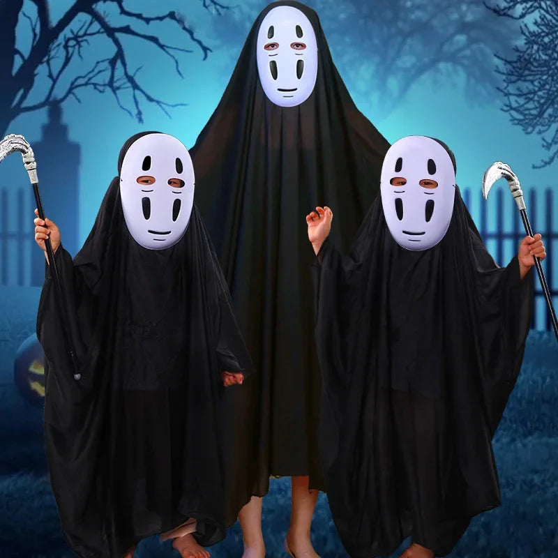 Halloween Ghost Costume Children Adult Masquerade Ghost Cape Holiday Funny Dress Up cosplay Halloween Decoration