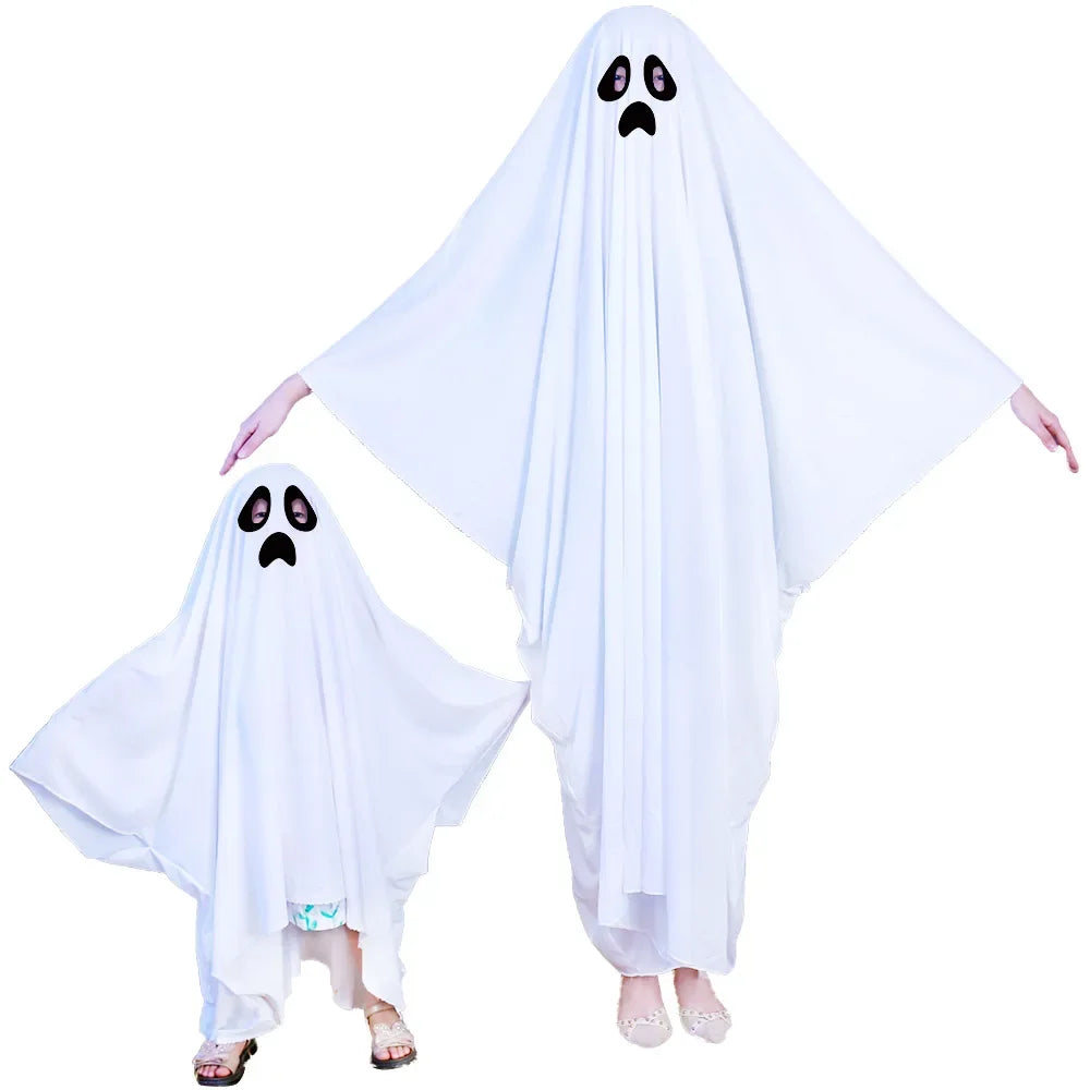 Halloween Ghost Costume Children Adult Masquerade Ghost Cape Holiday Funny Dress Up cosplay Halloween Decoration