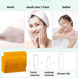1/2/4/6Pcs Turmeric Kojic Acid Handmade Soap Scrub for Exfoliation, Moisturizing, Deep Cleansing, Spot Removal, Acne Removal
