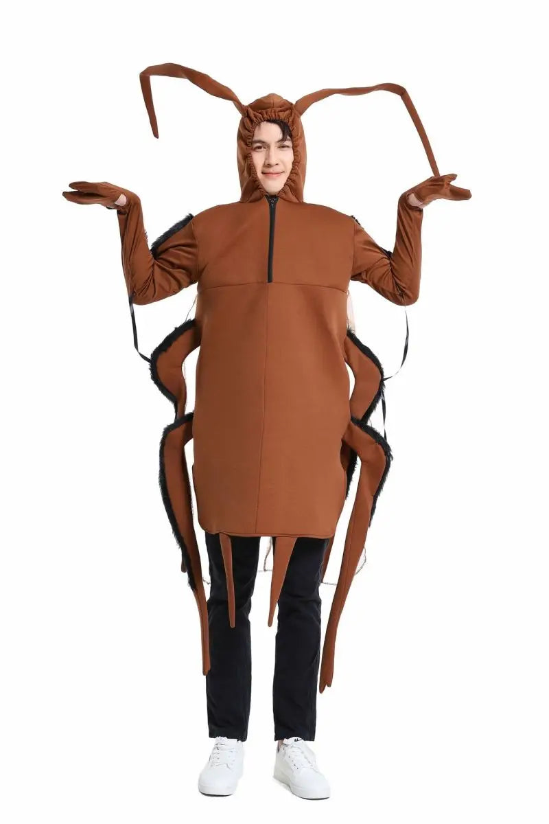 Halloween Cosplay Comedy Costumes for Adults and Children's Parties Cockroach Jumpsuit