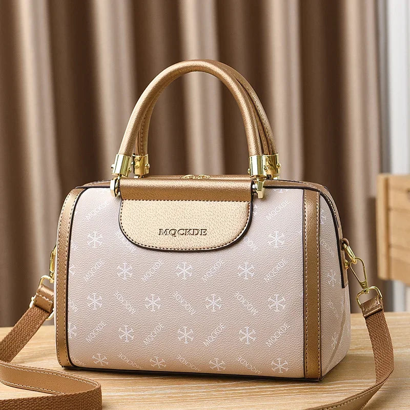 Fashionable Printed Women'S Crossbody Bag Large Capacity Handbag Classic Retro Shoulder Bags Commuting Tote Bag Small Square Bag
