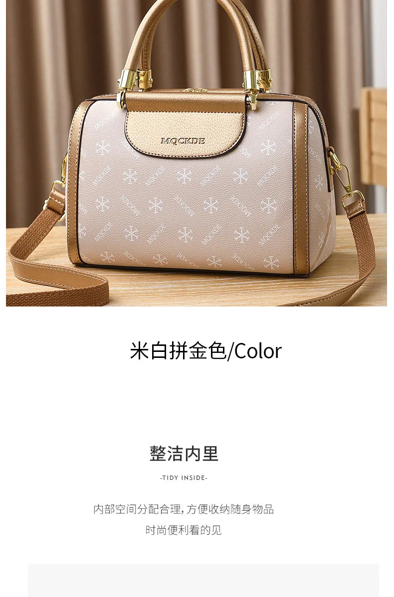 Fashionable Printed Women'S Crossbody Bag Large Capacity Handbag Classic Retro Shoulder Bags Commuting Tote Bag Small Square Bag